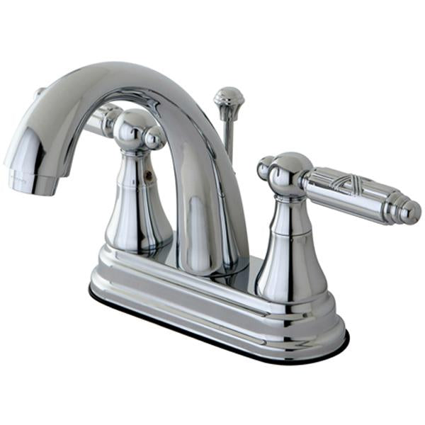 Kingston Brass Georgian Two Handle 4" Centerset Lavatory Faucet with Brass Pop-up-Bathroom Faucets-Free Shipping-Directsinks.