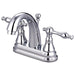 Kingston Brass Normandy Two Handle 4" Centerset Lavatory Faucet with Brass Pop-up-Bathroom Faucets-Free Shipping-Directsinks.