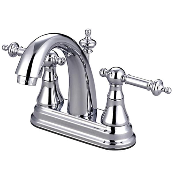 Kingston Brass Templeton 4" Centerset Two Handle Lavatory Faucet with Brass Pop-up-Bathroom Faucets-Free Shipping-Directsinks.