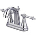 Kingston Brass Templeton 4" Centerset Two Handle Lavatory Faucet with Brass Pop-up-Bathroom Faucets-Free Shipping-Directsinks.