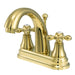 Kingston Brass English Vintage Two Handle 4" Centerset Lavatory Faucet with Brass Pop-up-Bathroom Faucets-Free Shipping-Directsinks.