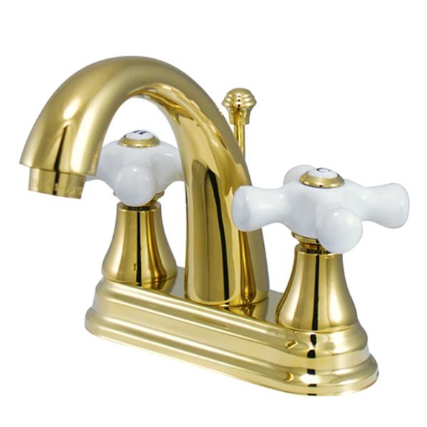 Kingston Brass English Vintage Two Handle 4" Centerset Lavatory Faucet with Brass Pop-up Drain-Bathroom Faucets-Free Shipping-Directsinks.