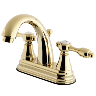 Kingston Brass KS7612TAL 4" Centerset Lavatory Faucet with Brass Pop-up in Polished Brass-Bathroom Faucets-Free Shipping-Directsinks.