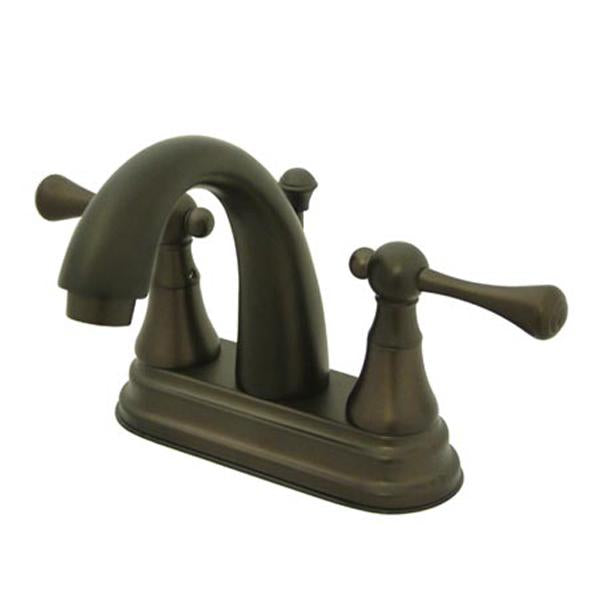 Kingston Brass English Vintage 4" Centerset Lavatory Faucet with Brass Pop-up and Two Handle-Bathroom Faucets-Free Shipping-Directsinks.