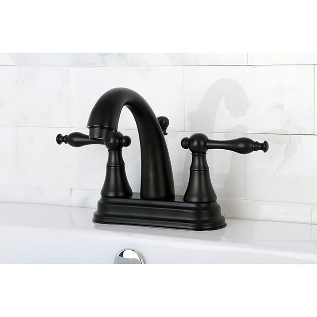 Kingston Brass Normandy Two Handle 4" Centerset Lavatory Faucet with Brass Pop-up-Bathroom Faucets-Free Shipping-Directsinks.