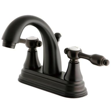 Kingston Brass KS7615TAL 4" Centerset Lavatory Faucet with Brass Pop-up in Oil Rubbed Bronze-Bathroom Faucets-Free Shipping-Directsinks.