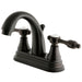 Kingston Brass KS7615TAL 4" Centerset Lavatory Faucet with Brass Pop-up in Oil Rubbed Bronze-Bathroom Faucets-Free Shipping-Directsinks.