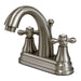 Kingston Brass English Vintage Two Handle 4" Centerset Lavatory Faucet with Brass Pop-up-Bathroom Faucets-Free Shipping-Directsinks.