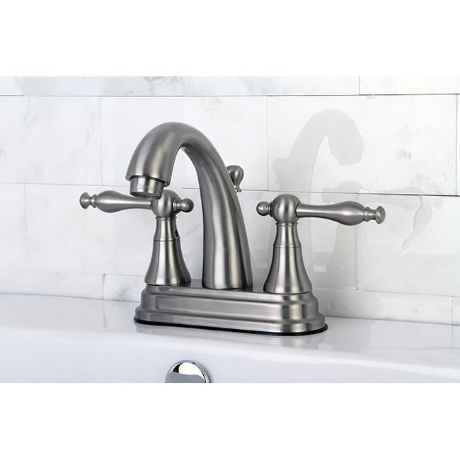 Kingston Brass Normandy Two Handle 4" Centerset Lavatory Faucet with Brass Pop-up-Bathroom Faucets-Free Shipping-Directsinks.