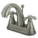 Kingston Brass French Country Classic Two Handle 4" Centerset Lavatory Faucet with Brass Pop-up-Bathroom Faucets-Free Shipping-Directsinks.