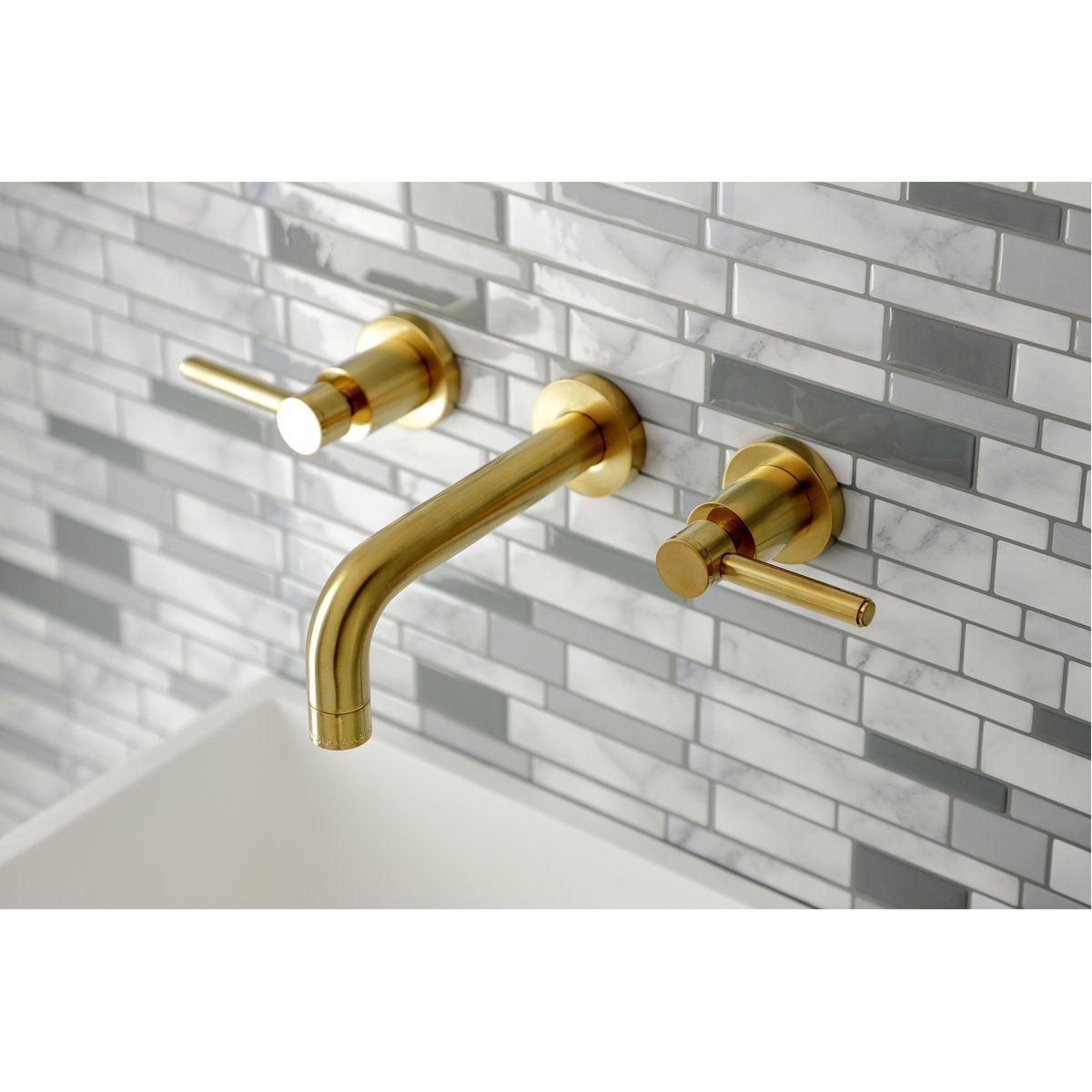 Kingston Brass Concord Wall Mount 2-Handle Bathroom Faucet