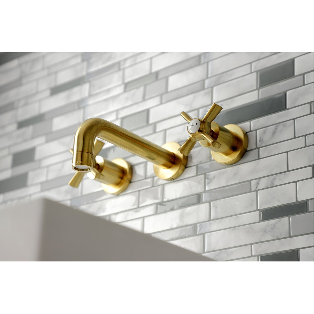 Kingston Brass Millennium 2-Handle Wall Mount Bathroom Faucet