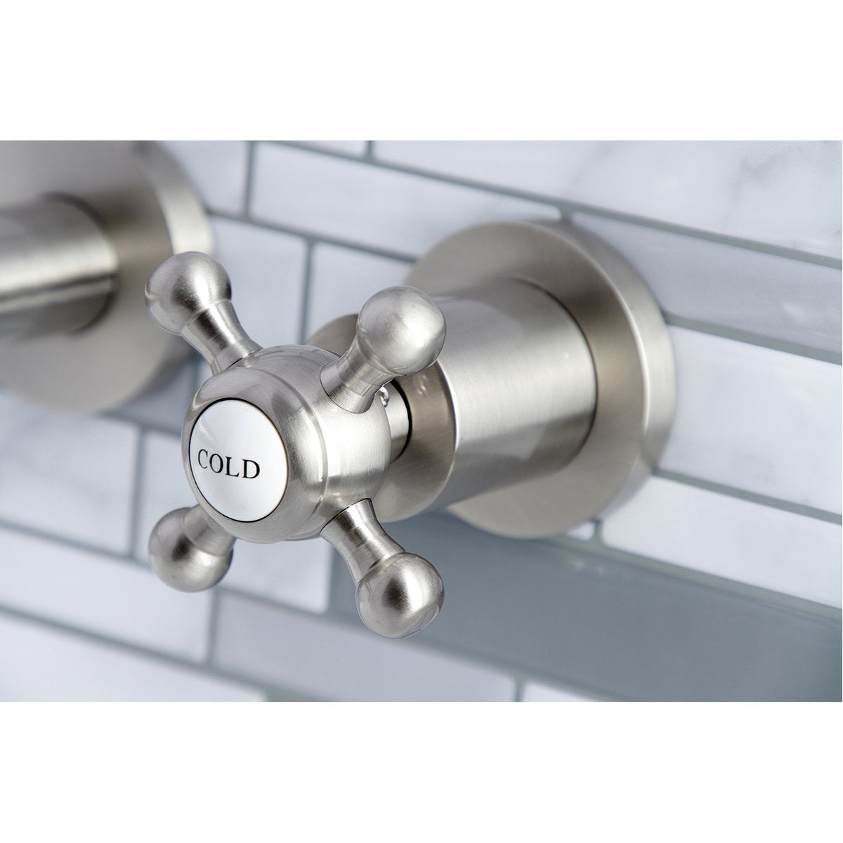 Kingston Brass Metropolitan 2-Handle 8-Inch Wall Mount Bathroom Faucet