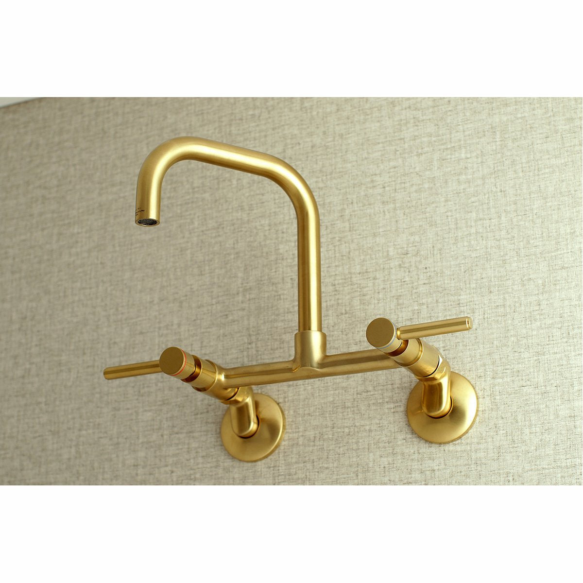 Kingston Brass Concord 8-Inch Adjustable Center Wall Mount 2-Hole Kitchen Faucet
