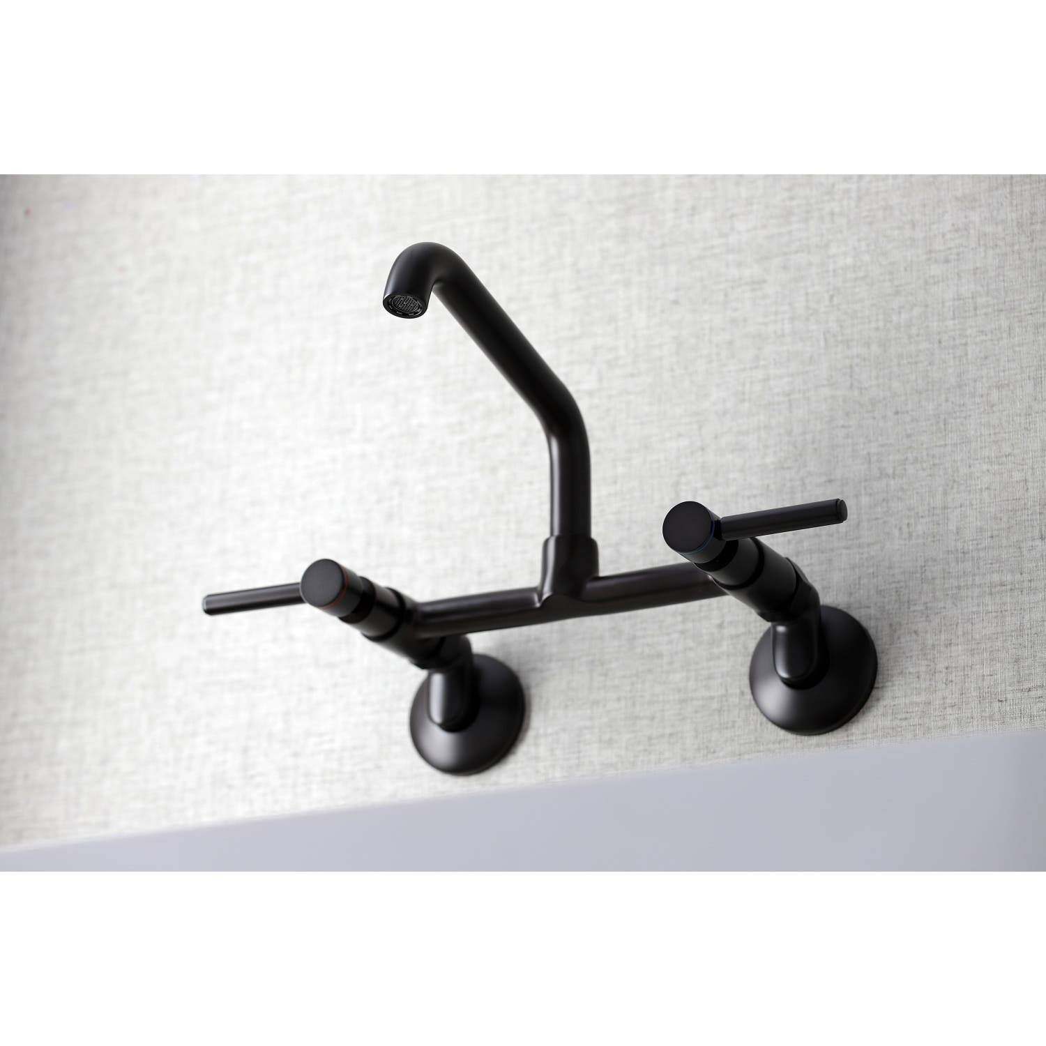 Kingston Brass KS823X-P Concord Two-Handle Wall-Mount Kitchen Faucet