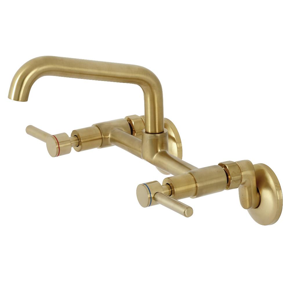 Kingston Brass KS823X-P Concord Two-Handle Wall-Mount Kitchen Faucet