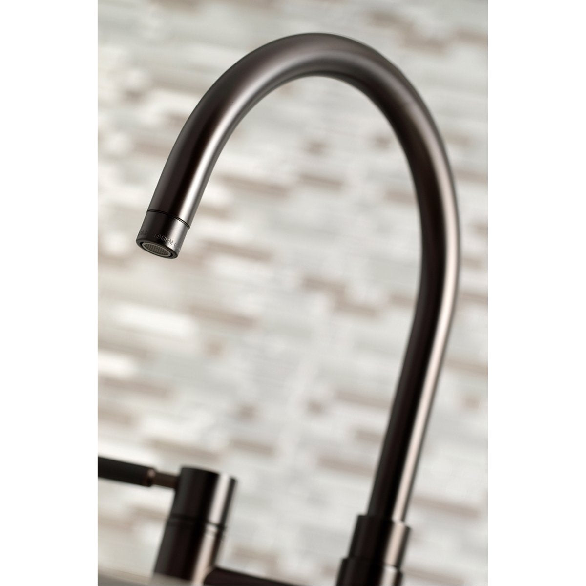 Kingston Brass Concord Two-Handle Bridge Kitchen Faucet with Brass Side Sprayer
