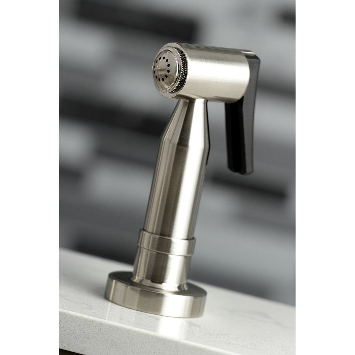 Kingston Brass Concord Two-Handle Bridge Kitchen Faucet with Brass Side Sprayer