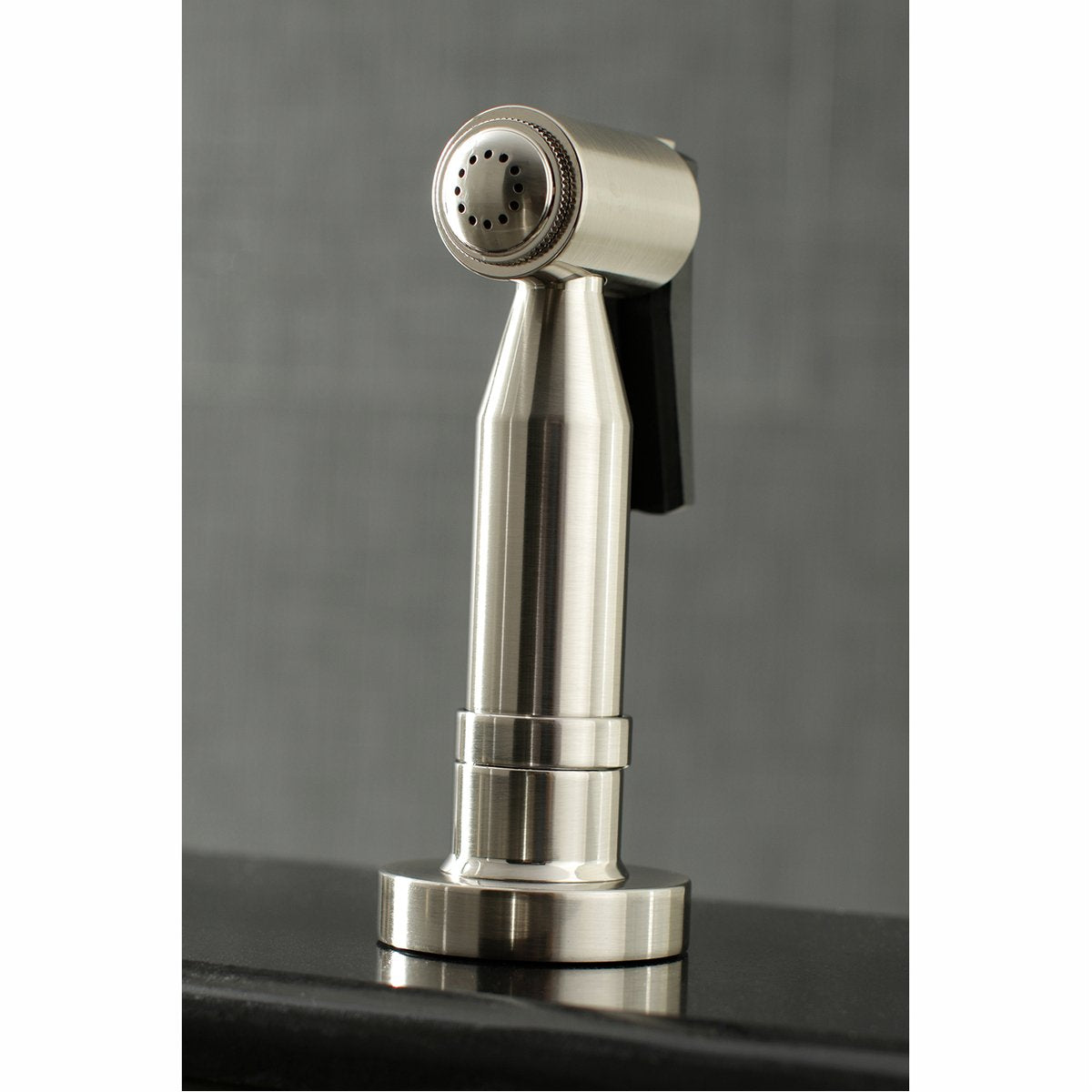 Kingston Brass Concord Two-Handle 4-Hole Bridge Kitchen Faucet with Brass Side Sprayer