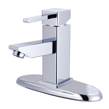 Kingston Brass Claremont Single Handle 4" Centerset Lavatory Faucet with Optional Deck Plate in Polished Chrome-Bathroom Faucets-Free Shipping-Directsinks.