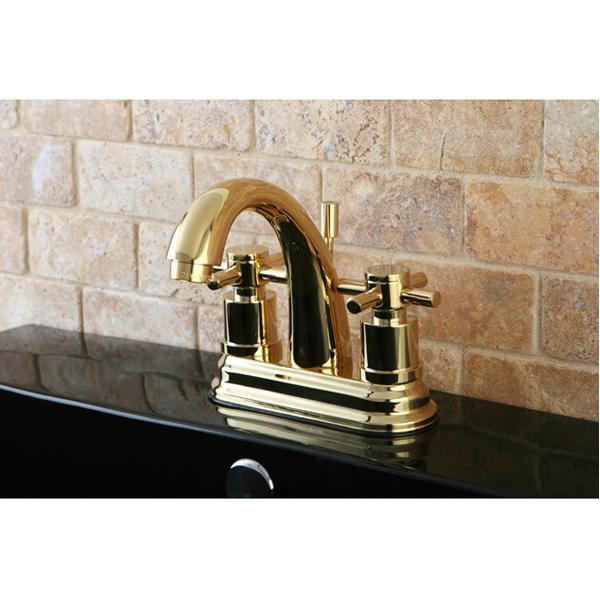 Kingston Brass KS8612DX Concord Two Handle Centerset Lavatory Faucet with Brass Pop-up-Bathroom Faucets-Free Shipping-Directsinks.