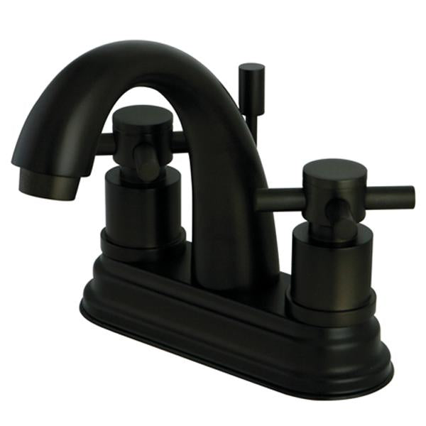 Kingston Brass Concord Modern Two Handle 4" Centerset Lavatory Faucet with Brass Pop-up-Bathroom Faucets-Free Shipping-Directsinks.