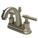 Kingston Brass Milano Two Handle 4" Centerset Solid Brass Lavatory Faucet with Brass Pop-up-Bathroom Faucets-Free Shipping-Directsinks.