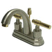 Kingston Brass Milano Two Handle 4" Centerset Solid Brass Lavatory Faucet with Brass Pop-up-Bathroom Faucets-Free Shipping-Directsinks.