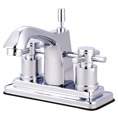 Kingston Brass Concord Two Handle Three Hole 4" Centerset Lavatory Faucet with Brass Pop-up-Bathroom Faucets-Free Shipping-Directsinks.