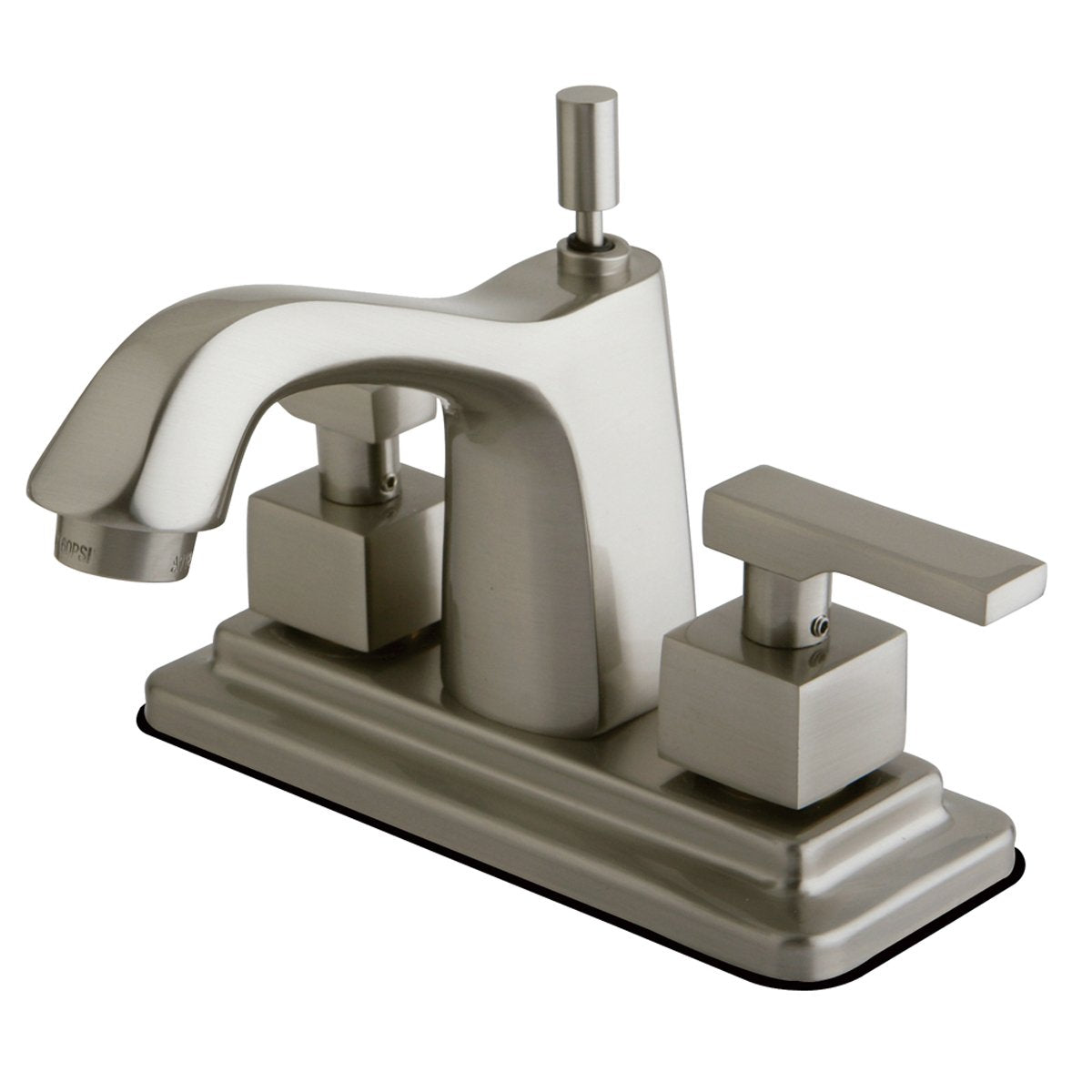 Kingston Brass Executive Two Handle Deck Mount 4" Centerset Lavatory Faucet with Brass Pop-up-Bathroom Faucets-Free Shipping-Directsinks.