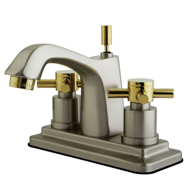 Kingston Brass Concord Two Handle Centerset Lavatory Faucet with Brass Pop-up-Bathroom Faucets-Free Shipping-Directsinks.