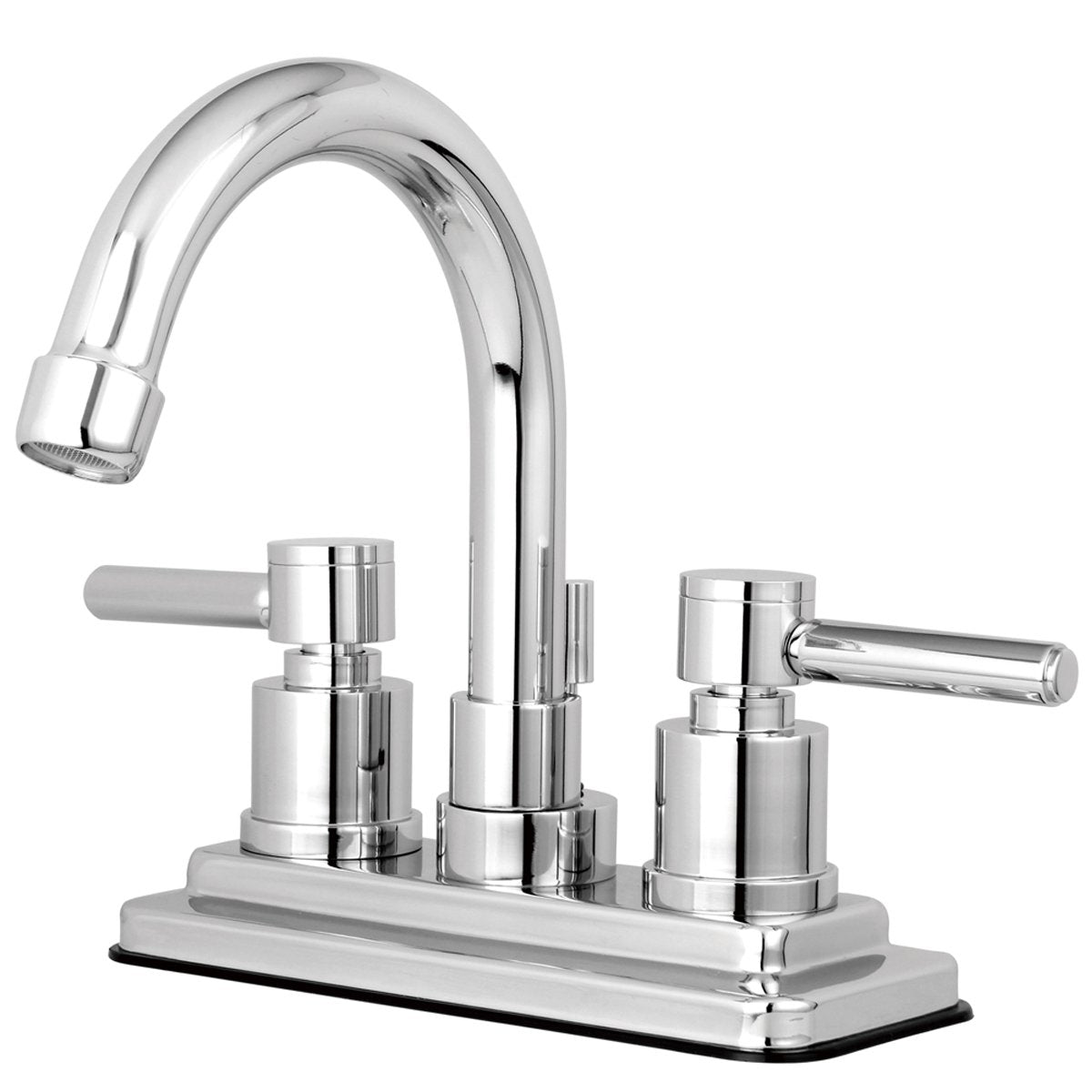 Kingston Brass Concord Three Hole Two Handle 4" Centerset Lavatory Faucet with Brass Pop-up-Bathroom Faucets-Free Shipping-Directsinks.