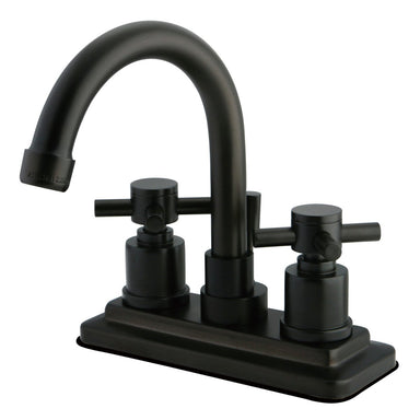 Kingston Brass Concord 4" Centerset Two Handle Three Hole Lavatory Faucet with Brass Pop-up-Bathroom Faucets-Free Shipping-Directsinks.