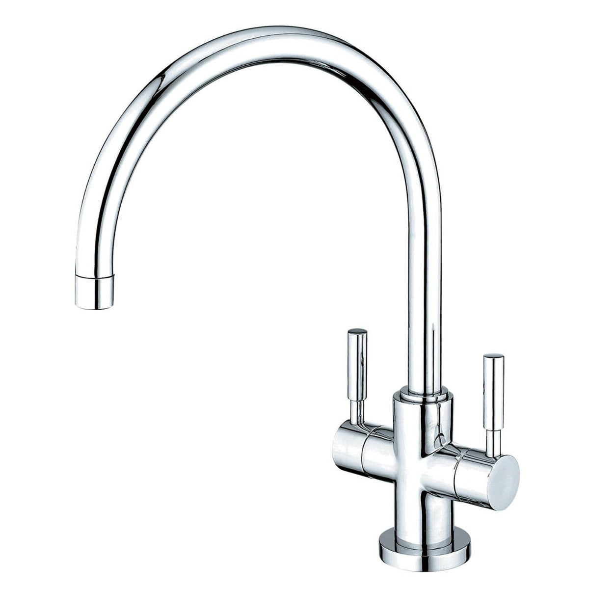 Kingston Brass Concord Double Handle Kitchen Faucet in Polished Chrome-Kitchen Faucets-Free Shipping-Directsinks.