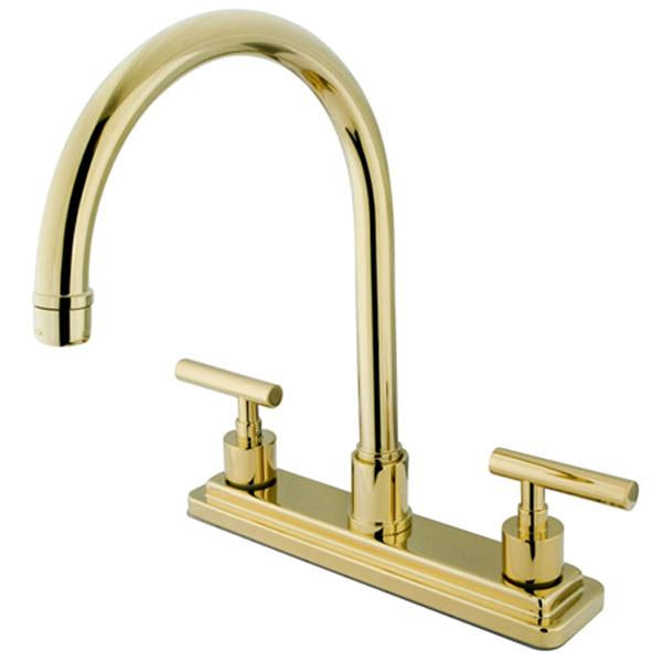 Kingston Brass Manhattan Double Handle 8" Kitchen Faucet-Kitchen Faucets-Free Shipping-Directsinks.