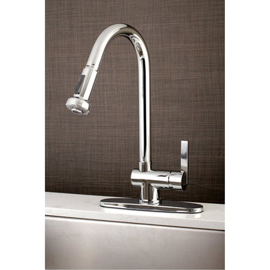 Kingston Brass Continental Pull-Down Kitchen Faucet-Kitchen Faucets-Free Shipping-Directsinks.
