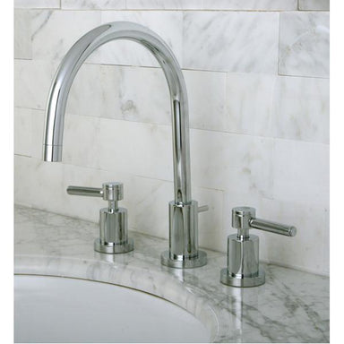 Kingston Brass Concord Widespread Two Handle Lavatory Faucet with Brass Pop-up-Bathroom Faucets-Free Shipping-Directsinks.