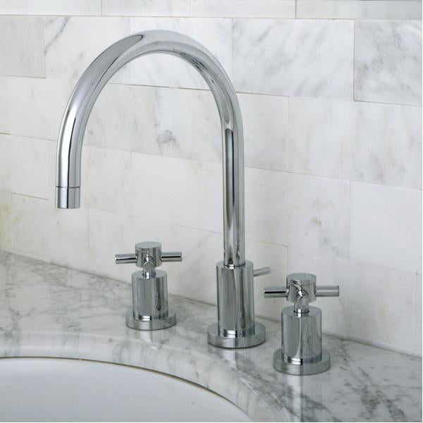 Kingston Brass Concord Two Handle Widespread Lavatory Faucet with Brass Pop-up-Bathroom Faucets-Free Shipping-Directsinks.