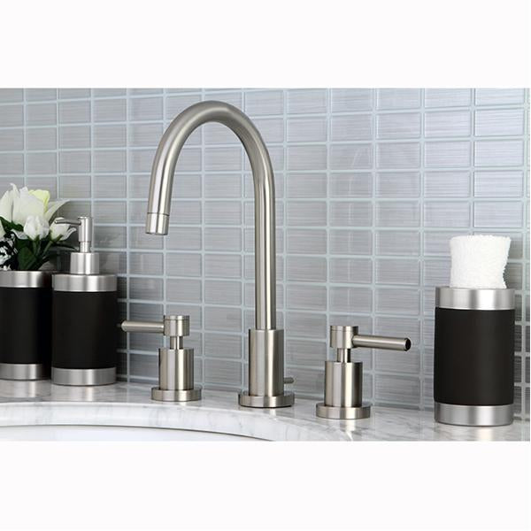 Kingston Brass Concord Two Handle Mini Widespread Lavatory Faucet with Brass Pop-up-Bathroom Faucets-Free Shipping-Directsinks.