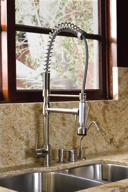 Kingston Brass Concord Cusinxel Single Handle Pull-Down Kitchen Faucet-Kitchen Faucets-Free Shipping-Directsinks.
