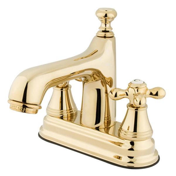 Kingston Brass Vintage 4" Centerset Two Handle Lavatory Faucet with Brass Pop-up-Bathroom Faucets-Free Shipping-Directsinks.