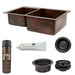 Premier Copper Products - KSP3_K40DB33229 Kitchen Sink and Drain Package-DirectSinks