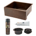 Premier Copper Products - KSP3_KASDB25229 Kitchen Sink and Drain Package-DirectSinks