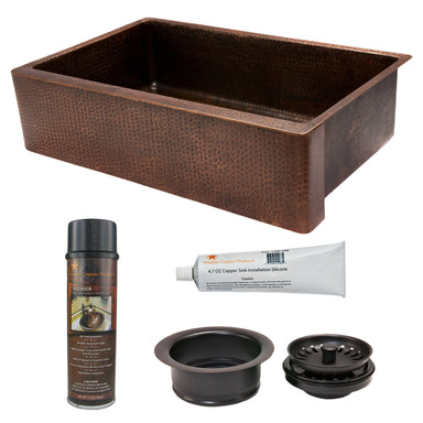 Premier Copper Products - KSP3_KASDB35229 Kitchen Sink and Drain Package-DirectSinks