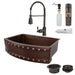 Premier Copper Products - KSP4_KASRDB33249BS Kitchen Sink, Faucet and Accessories Package-DirectSinks
