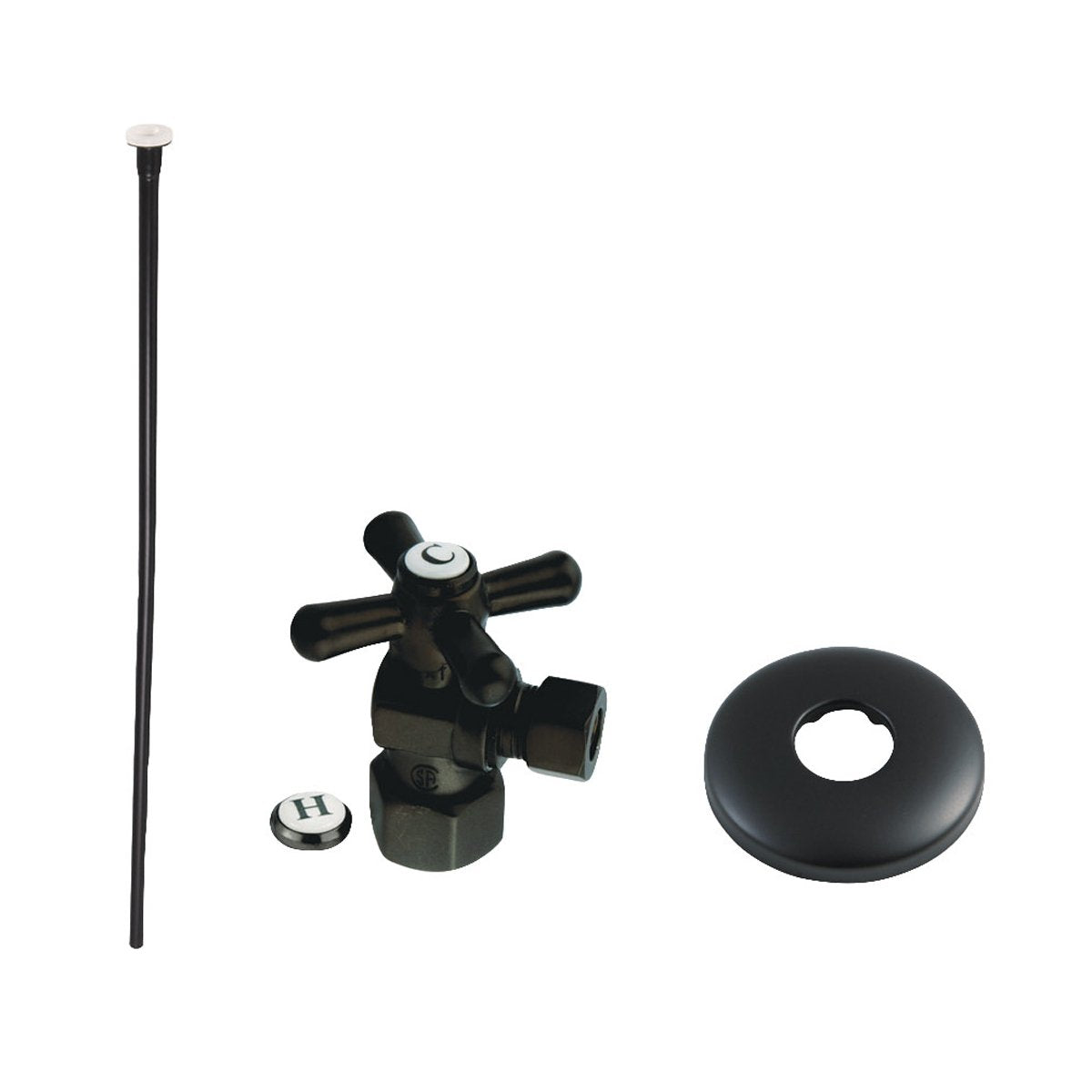 Kingston Brass Trimscape Toilet Supply Kit Combo 1/2-Inch IPS x 3/8-Inch Comp Outlet