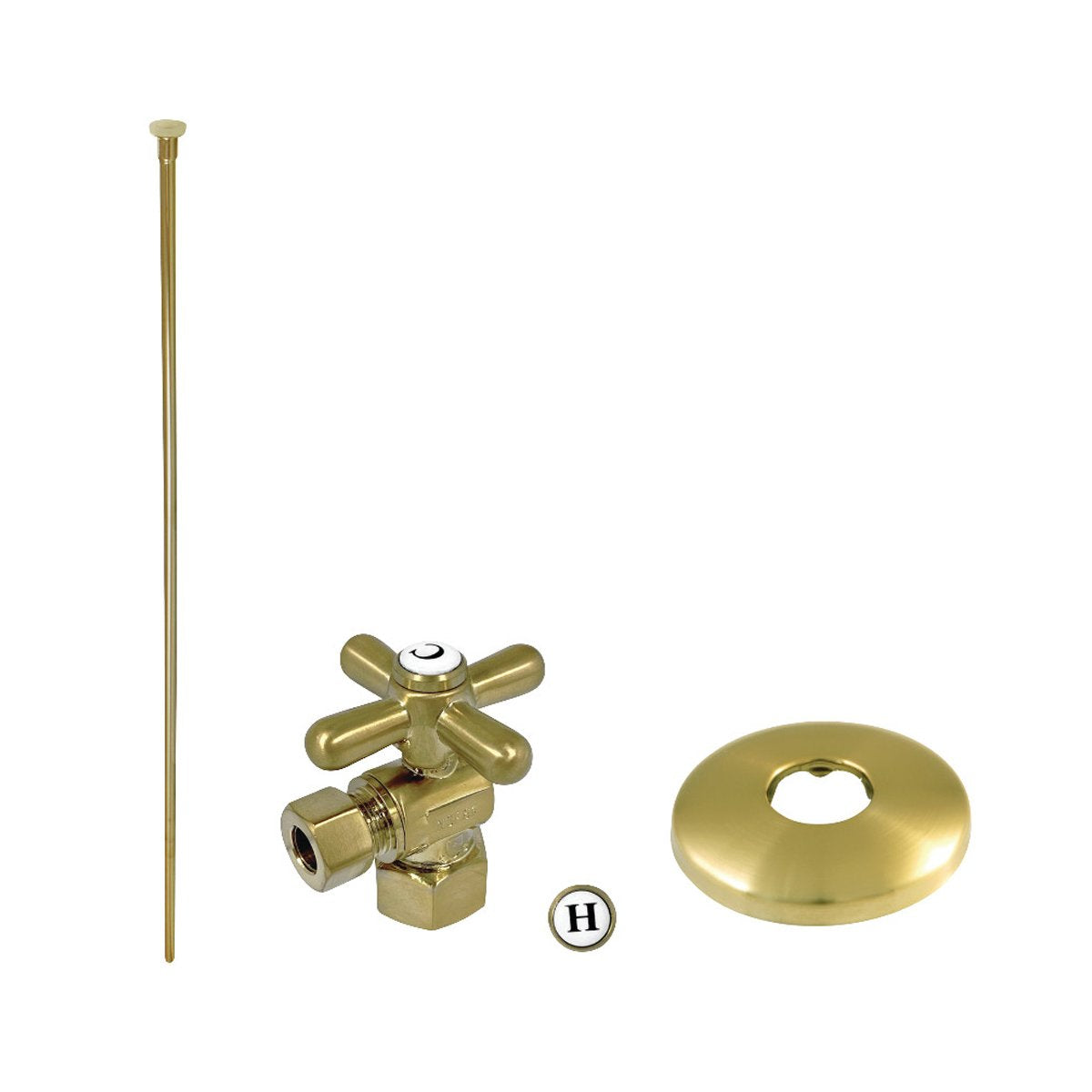 Kingston Brass Trimscape Toilet Supply Kit Combo 1/2-Inch IPS x 3/8-Inch Comp Outlet