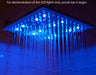Alfi LED5011 16" Square Solid Stainless Steel Multi Color LED Rain Shower Head-DirectSinks