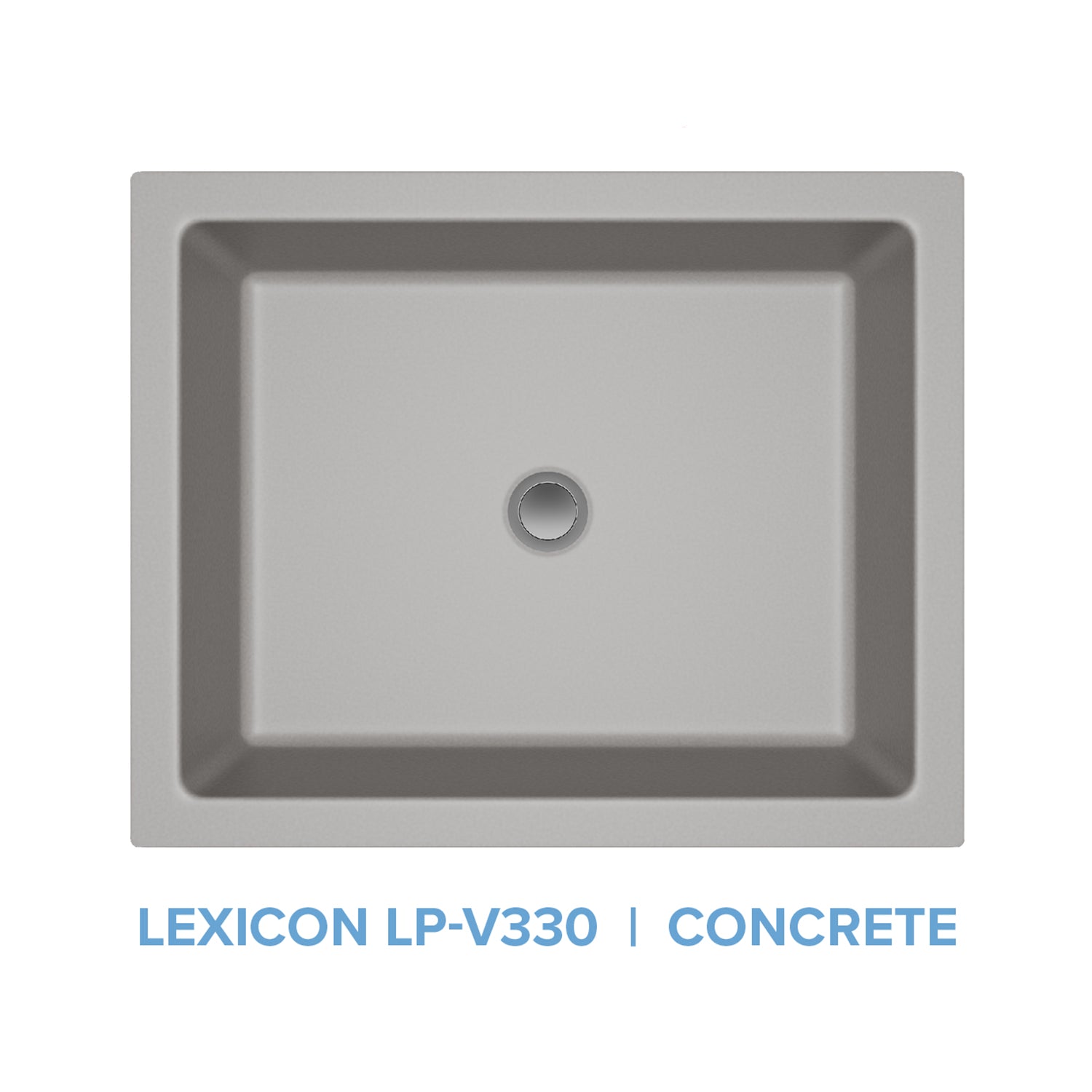 Lexicon Platinum V330 Quartz Composite Rectangle Vanity Sink