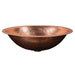 Premier Copper Products 19" Oval Under Counter Hammered Copper Bathroom Sink in Polished Copper-DirectSinks